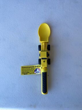 Constructive Eating Yellow Front Loader Spoon Toddler Utensil Made in USA
